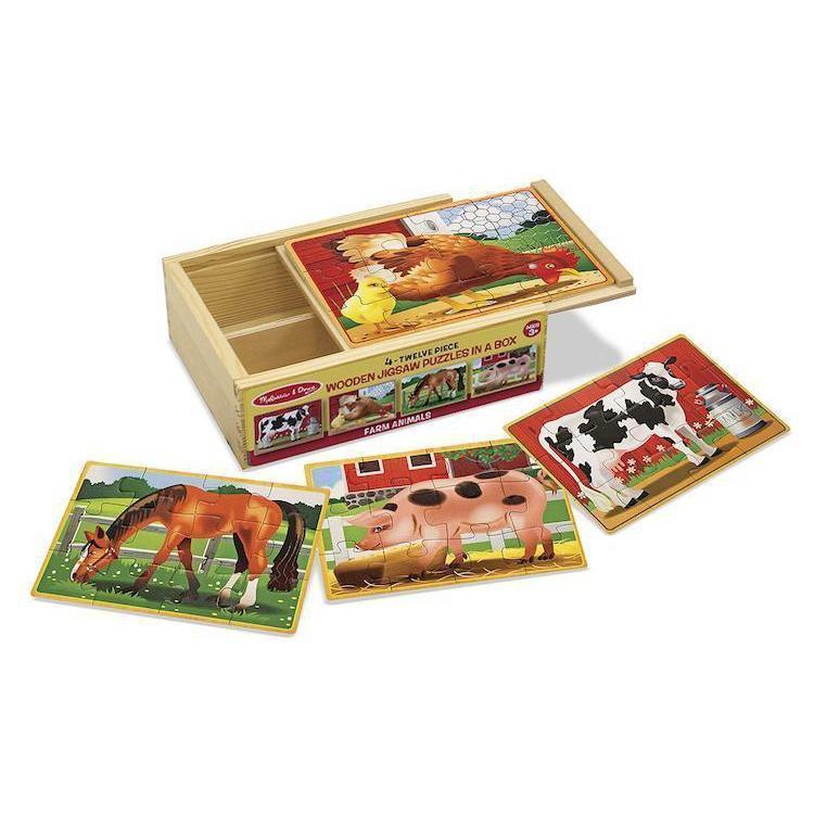 Farm Animals Puzzles in a Box-Melissa & Doug-The Red Balloon Toy Store