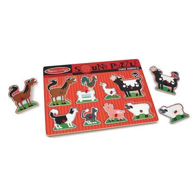 Farm Animals Sound Puzzle-Melissa & Doug-The Red Balloon Toy Store