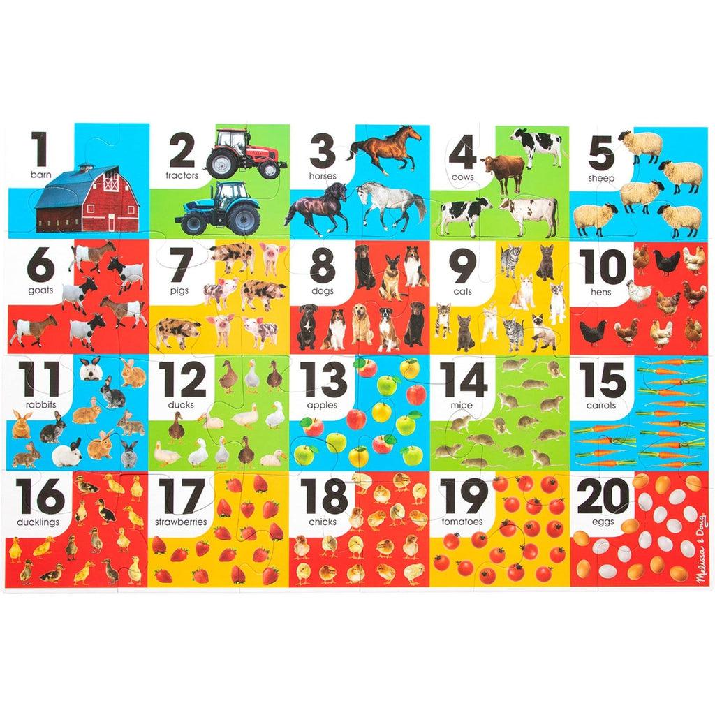 Farm Number Floor puzzle 24 pc-Melissa & Doug-The Red Balloon Toy Store
