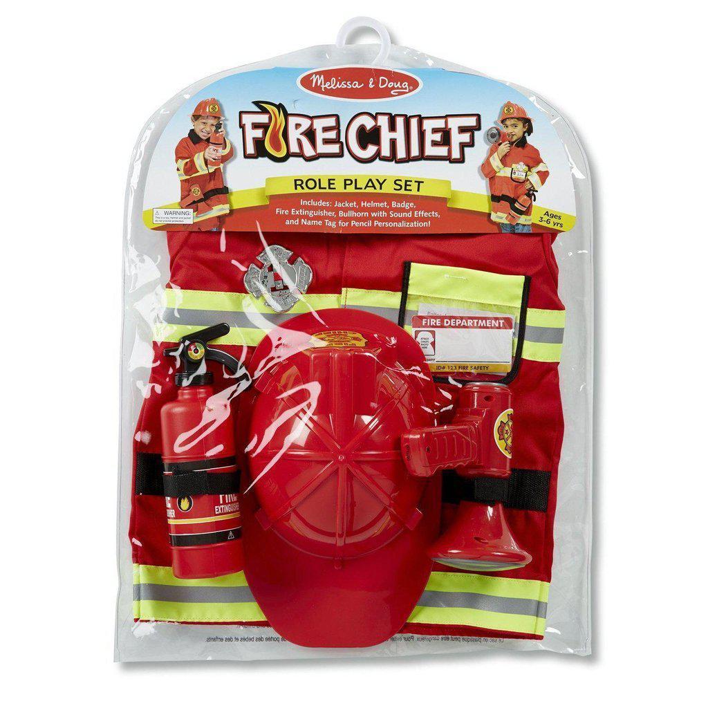 Fire Chief Role Play Costume Set-Melissa & Doug-The Red Balloon Toy Store