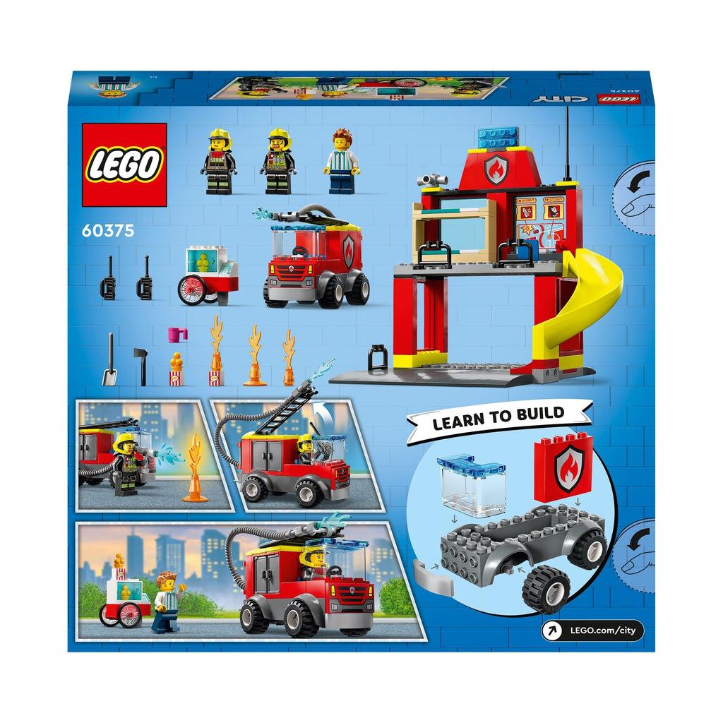 back of the box shows the lego set and all accessories, there are also a handful of the previous images along the bottom of the back