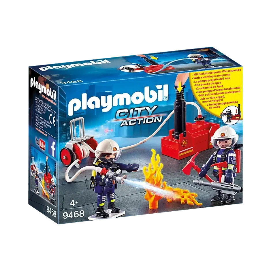 Firefighters with Water Pump-Playmobil-The Red Balloon Toy Store