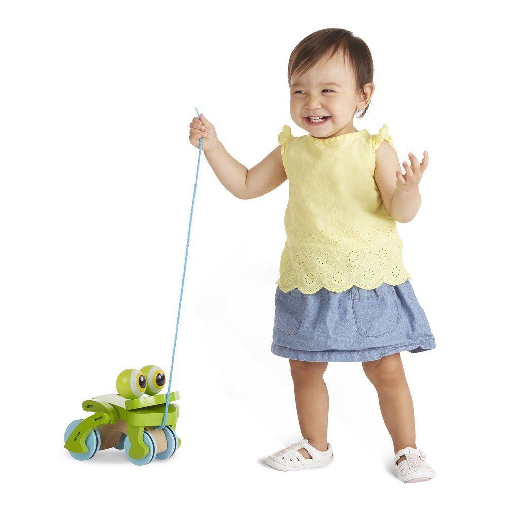 First Play - Frolicking Frog Pull Toy-Melissa & Doug-The Red Balloon Toy Store