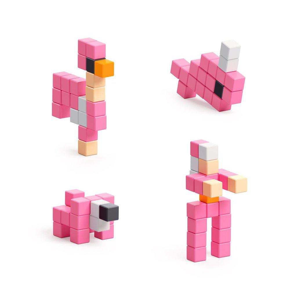 Flamingo - 24 Blocks - Pixio-Pixio-The Red Balloon Toy Store