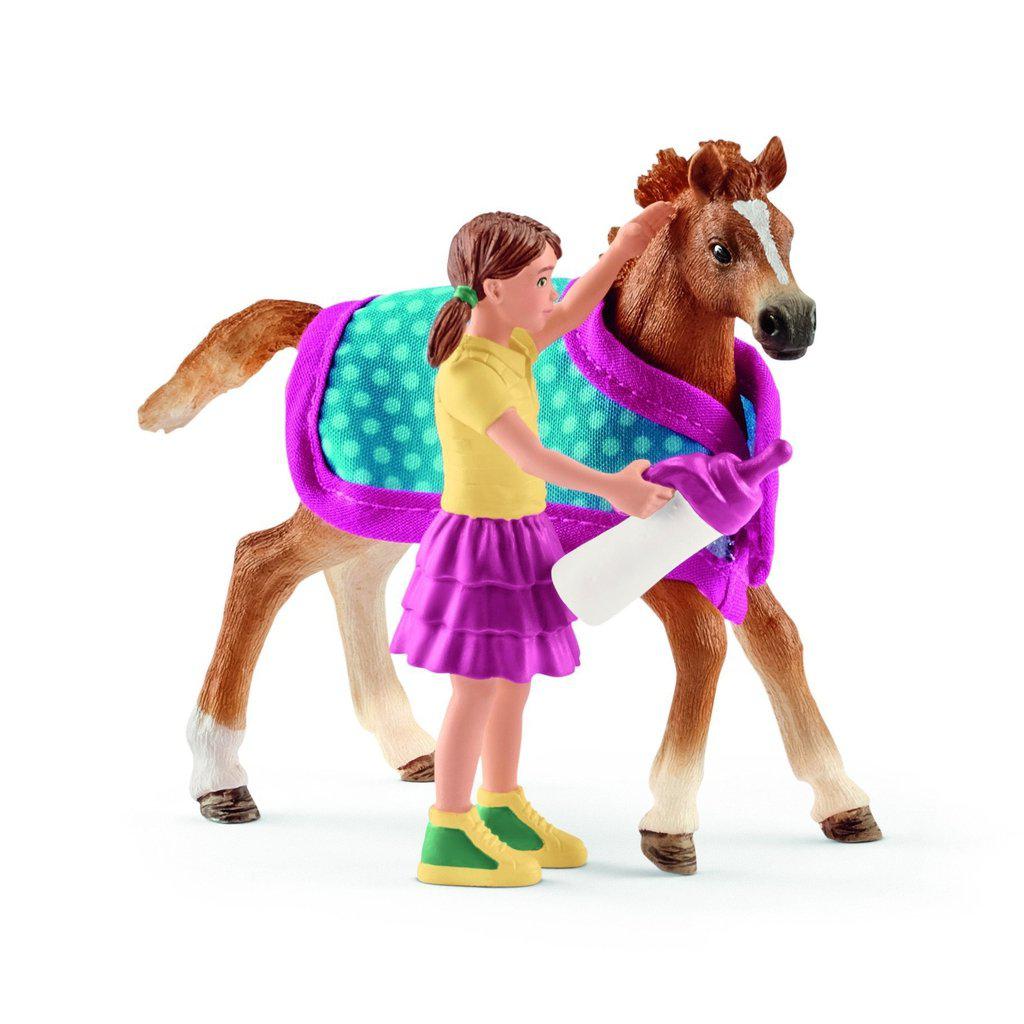 Foal With Blanket-Schleich-The Red Balloon Toy Store