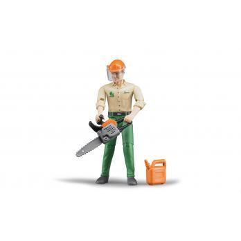 Forestry Worker with Accessories-Bruder-The Red Balloon Toy Store
