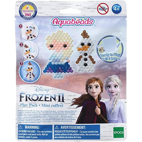 Packaging shows Elsa and Olaf from Disney Frozen made of aquabeads