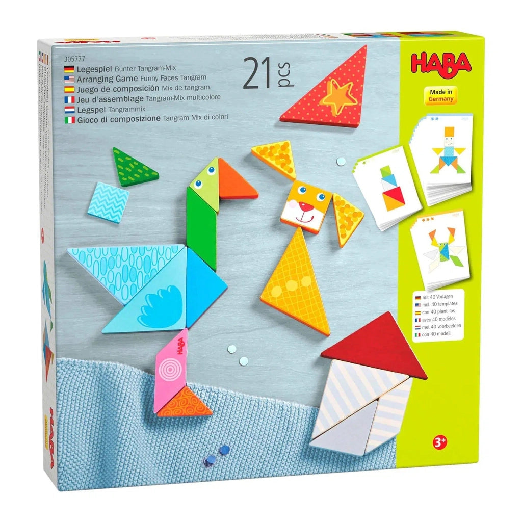 Funny Faces Tangrams-Haba-The Red Balloon Toy Store