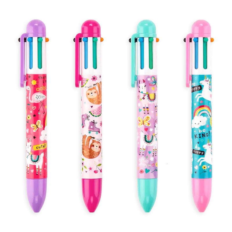 Funtastic Friends 6 Click Multi Color Pens Assorted-OOLY-The Red Balloon Toy Store
