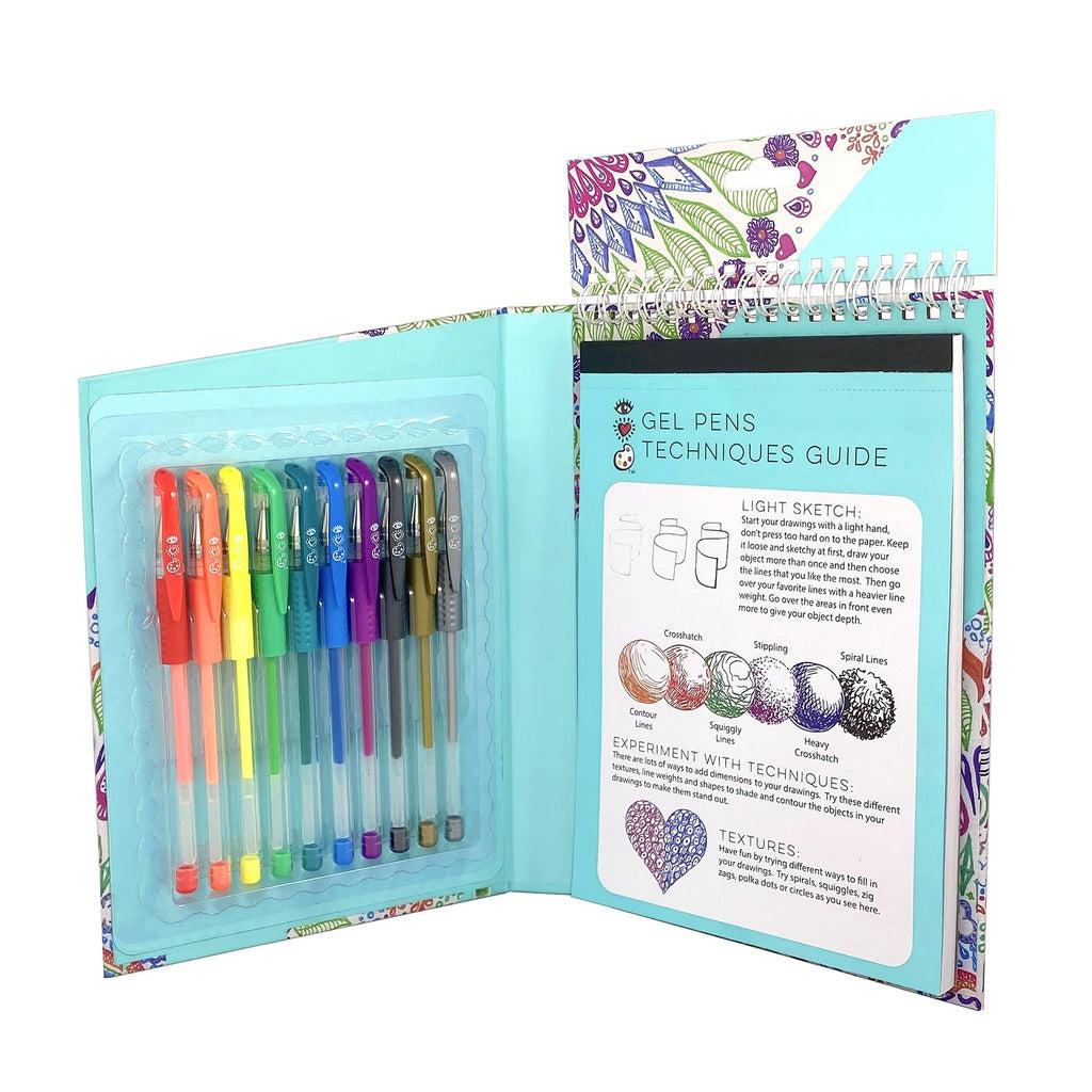 Gel Pens Travel Art Pack-Bright Stripes-The Red Balloon Toy Store
