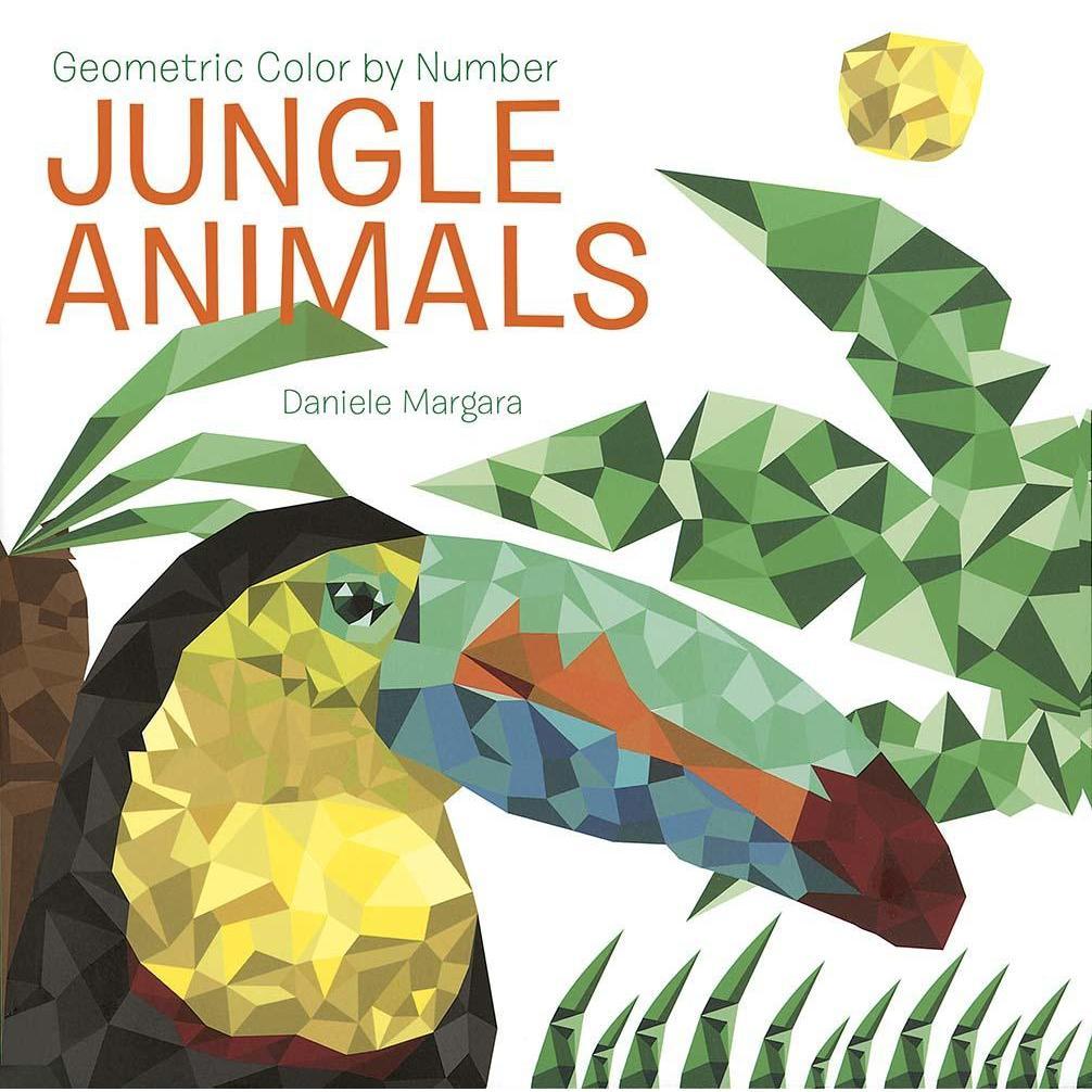 Geometric Color by Number: Jungle Animals-Dover Publications-The Red Balloon Toy Store