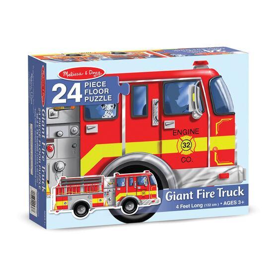 Giant Fire Truck Floor Floor puzzle-Melissa & Doug-The Red Balloon Toy Store