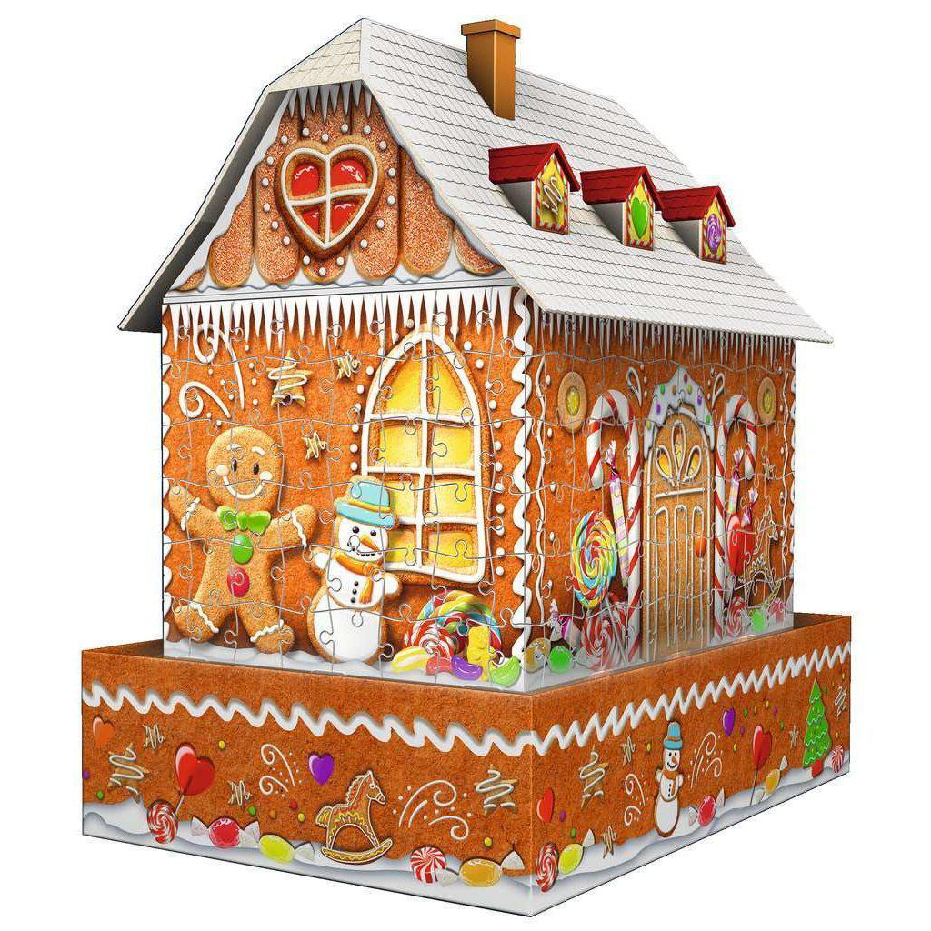 Gingerbread House Night 3D (216pc)-Ravensburger-The Red Balloon Toy Store