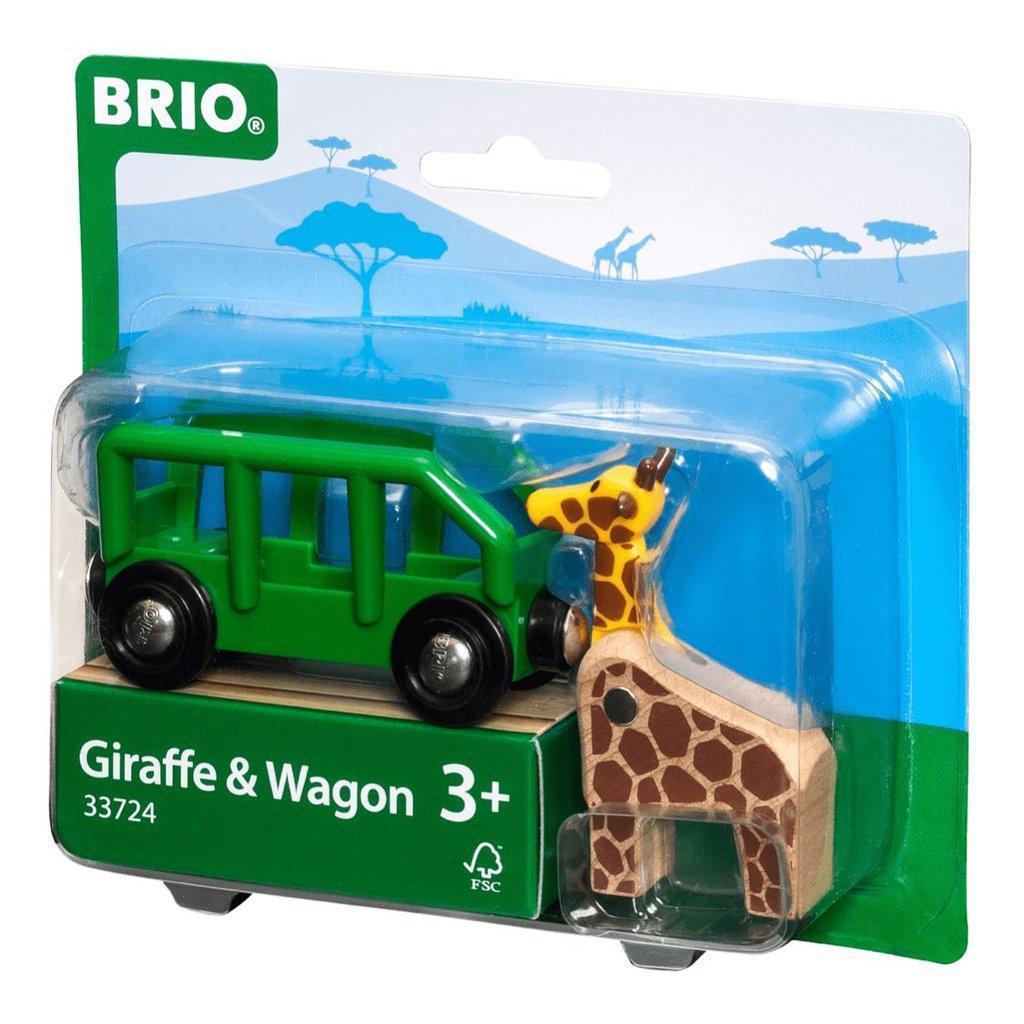 Giraffe and Wagon-Brio-The Red Balloon Toy Store
