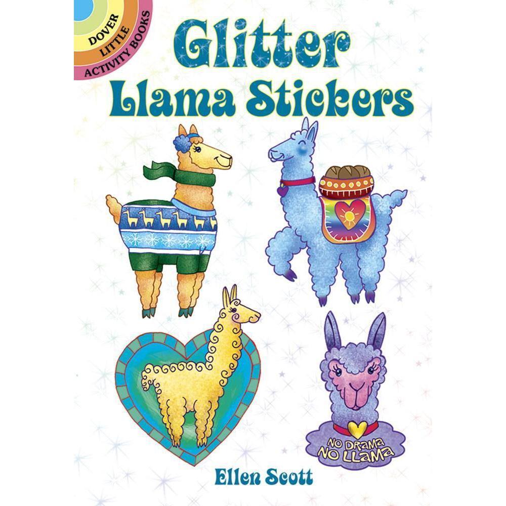 Glitter Llama Stickers-Dover Publications-The Red Balloon Toy Store