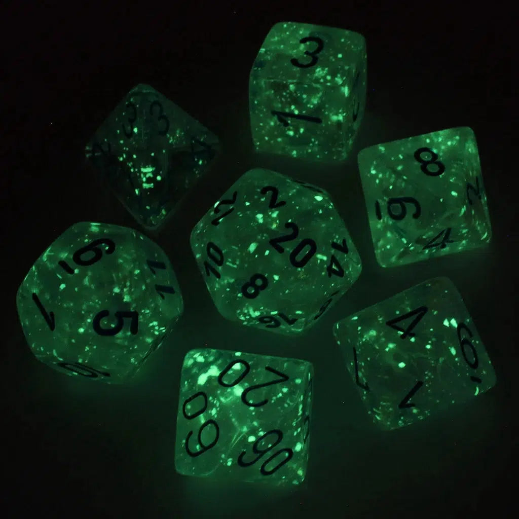 Glowworm Peacock D&D Dice Set-Sirius Dice-The Red Balloon Toy Store
