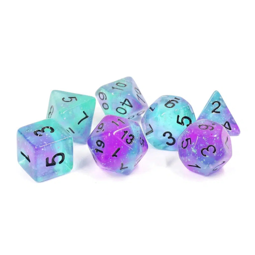 Glowworm Peacock D&D Dice Set-Sirius Dice-The Red Balloon Toy Store