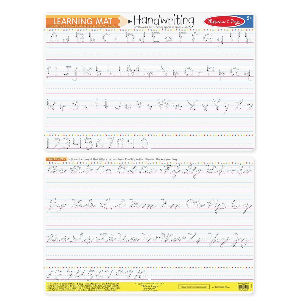 Handwriting Placemats-Melissa & Doug-The Red Balloon Toy Store