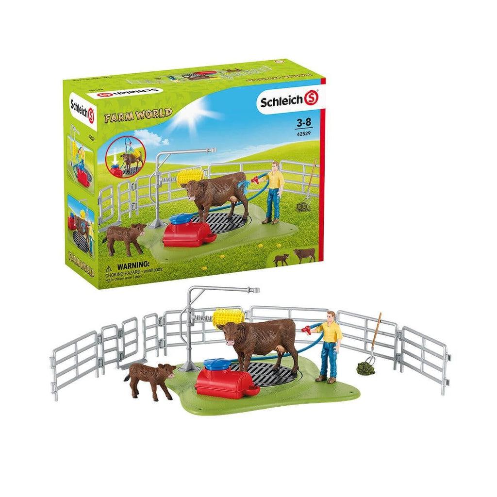 Image of the packaging for the Happy Cow Wash. On the front of the box is a picture of the put together set.