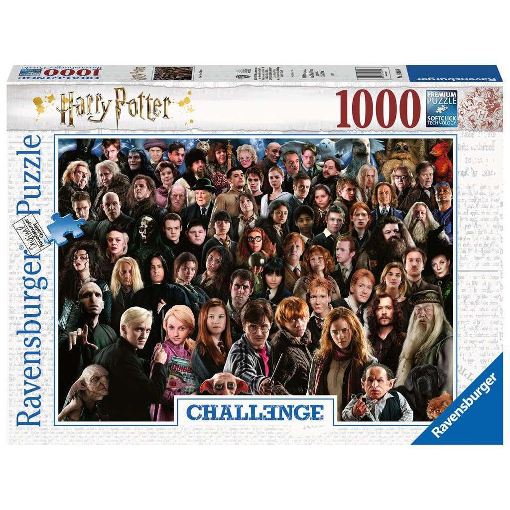 Puzzle box | Challenge | Image is a collage of numerous characters from the Harry Potter franchise | 1000pcs