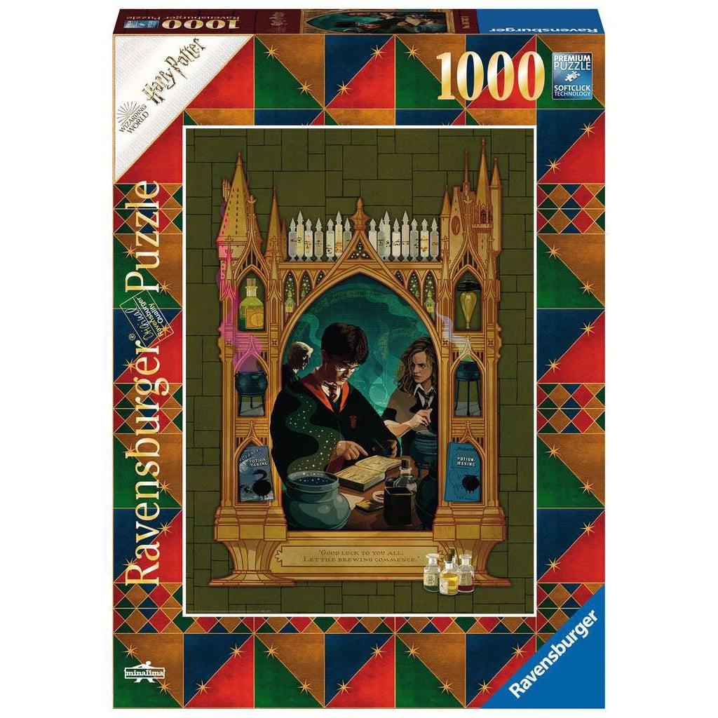 Puzzle box | Image is an illustration of Harry Potter in a window like opening brewing a potion | 1000pcs