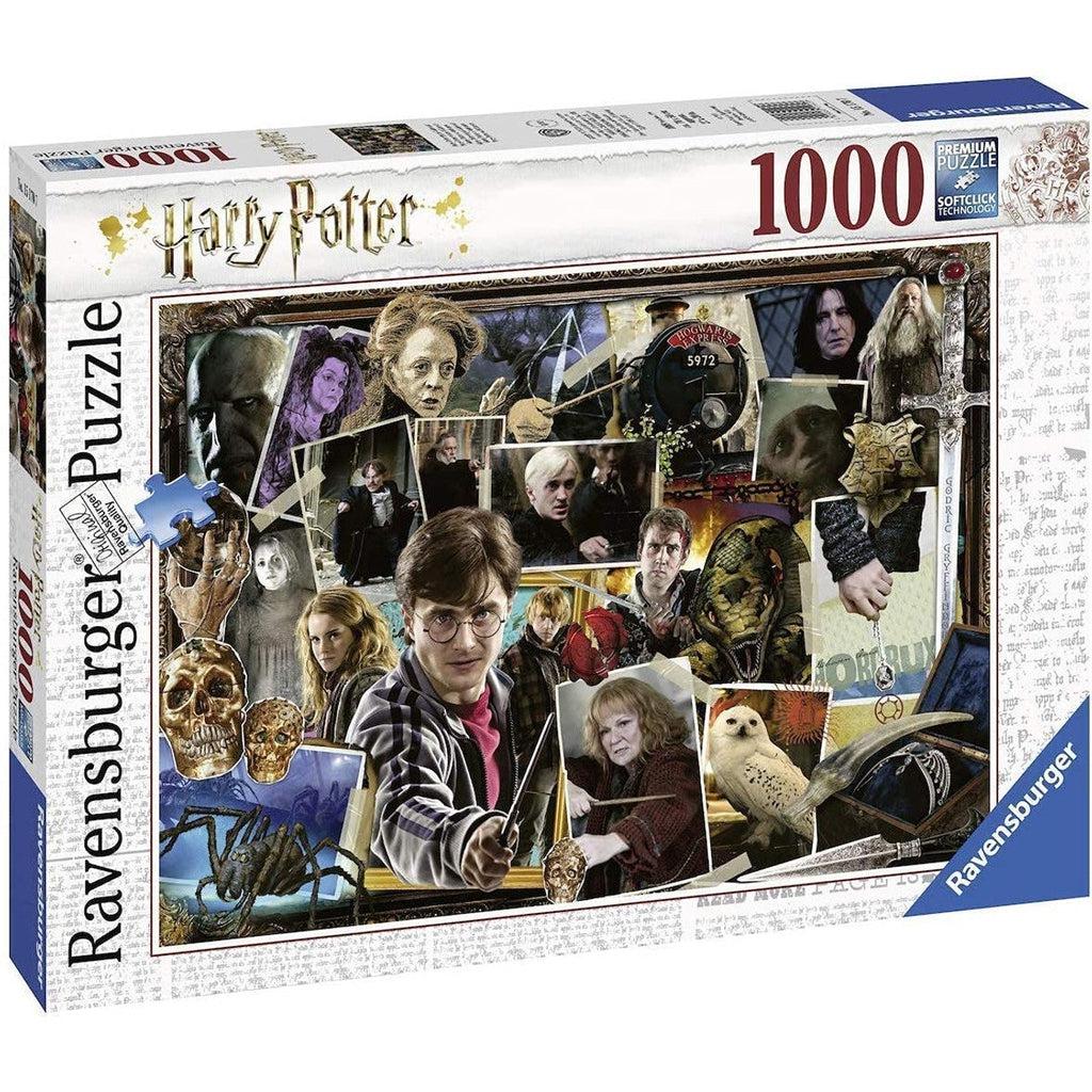 Puzzle box | Image is a collage of items, characters, and scenes from the Harry Potter movies | 1000pcs