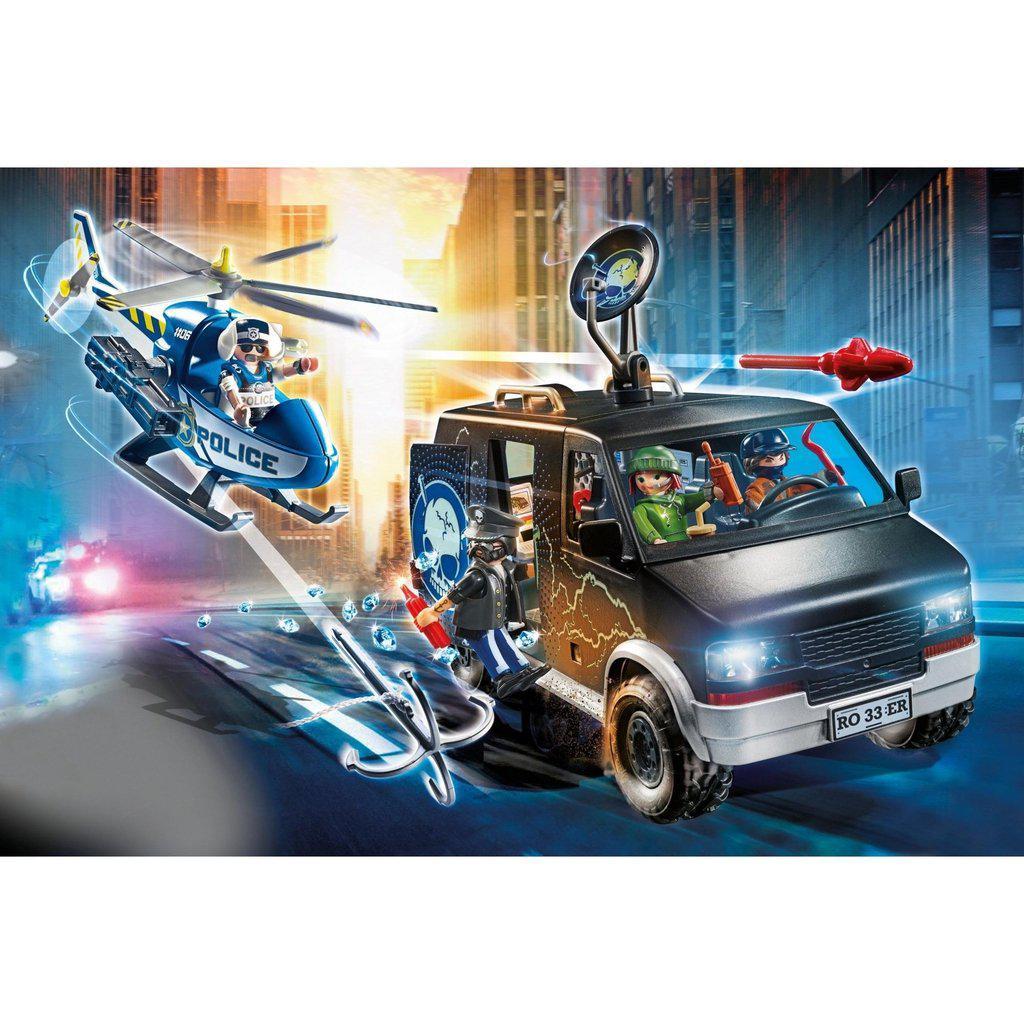 Helicopter Pursuit with Runaway Van-Playmobil-The Red Balloon Toy Store