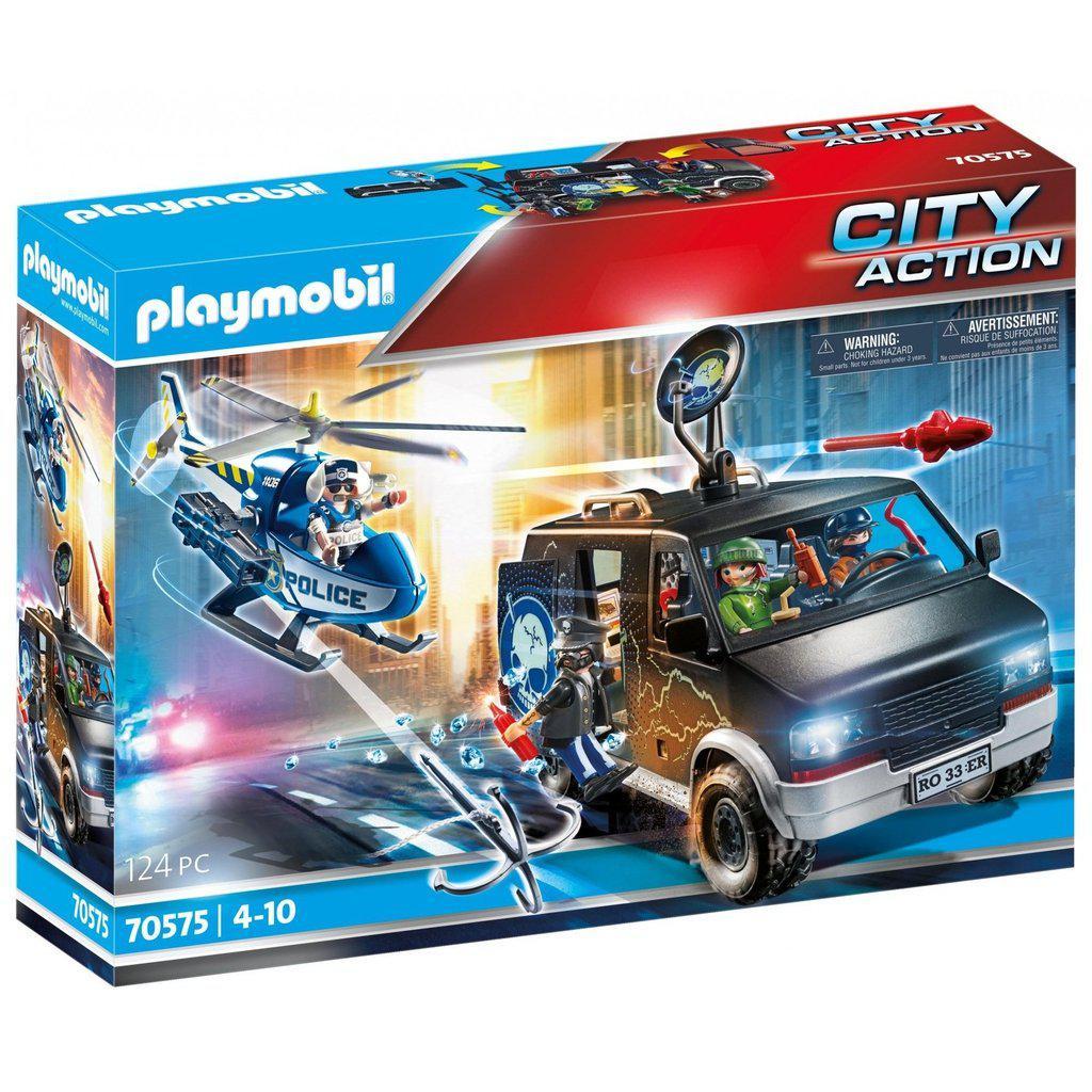 Helicopter Pursuit with Runaway Van-Playmobil-The Red Balloon Toy Store