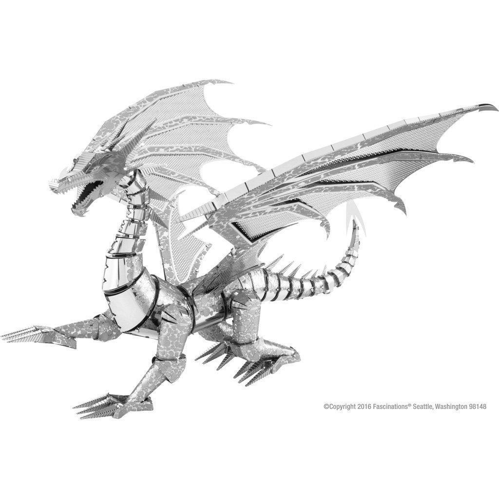 ICONX Silver Dragon-Metal Earth-The Red Balloon Toy Store