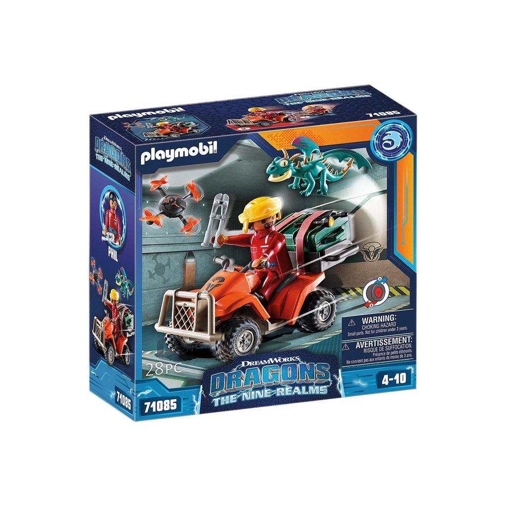 Image of the packaging for the Icaris Quad with Phil play set. On the front of the box is a picture of Phil riding on the quad.