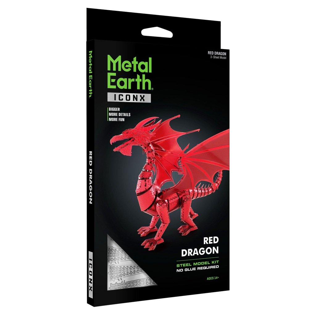 Iconx Red Dragon-Metal Earth-The Red Balloon Toy Store