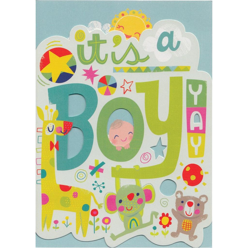 It's a Boy - Greeting Card-Peaceable Kingdom-The Red Balloon Toy Store