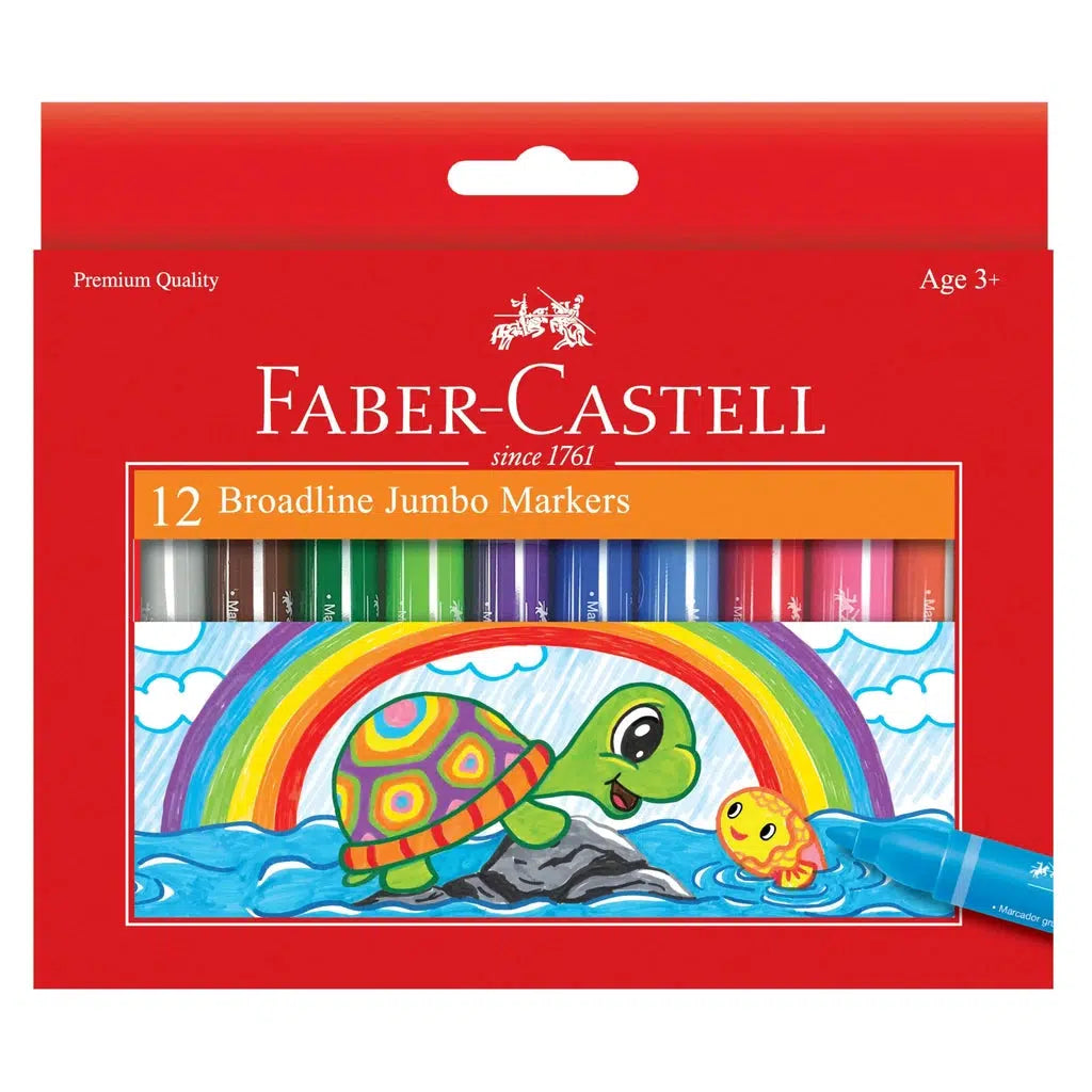 Jumbo Broadline Markers 12ct.-Faber-Castell-The Red Balloon Toy Store