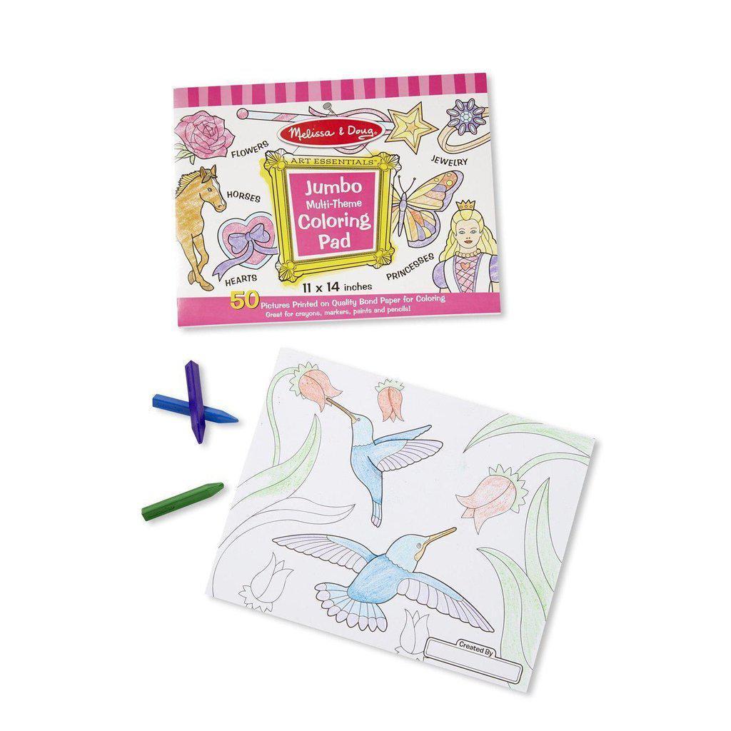 Jumbo Coloring Pad - Pink-Melissa & Doug-The Red Balloon Toy Store