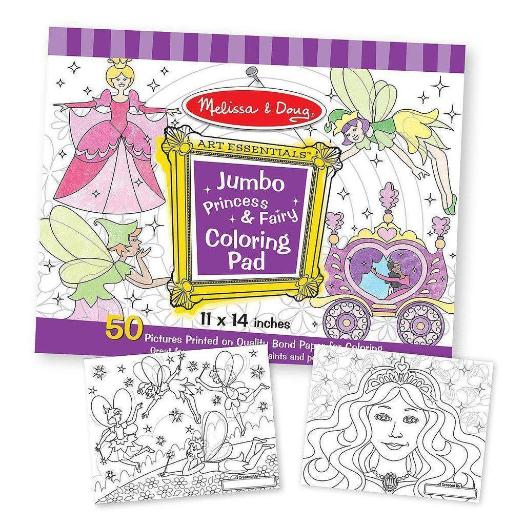 Jumbo Coloring Pad - Princess & Fairy-Melissa & Doug-The Red Balloon Toy Store