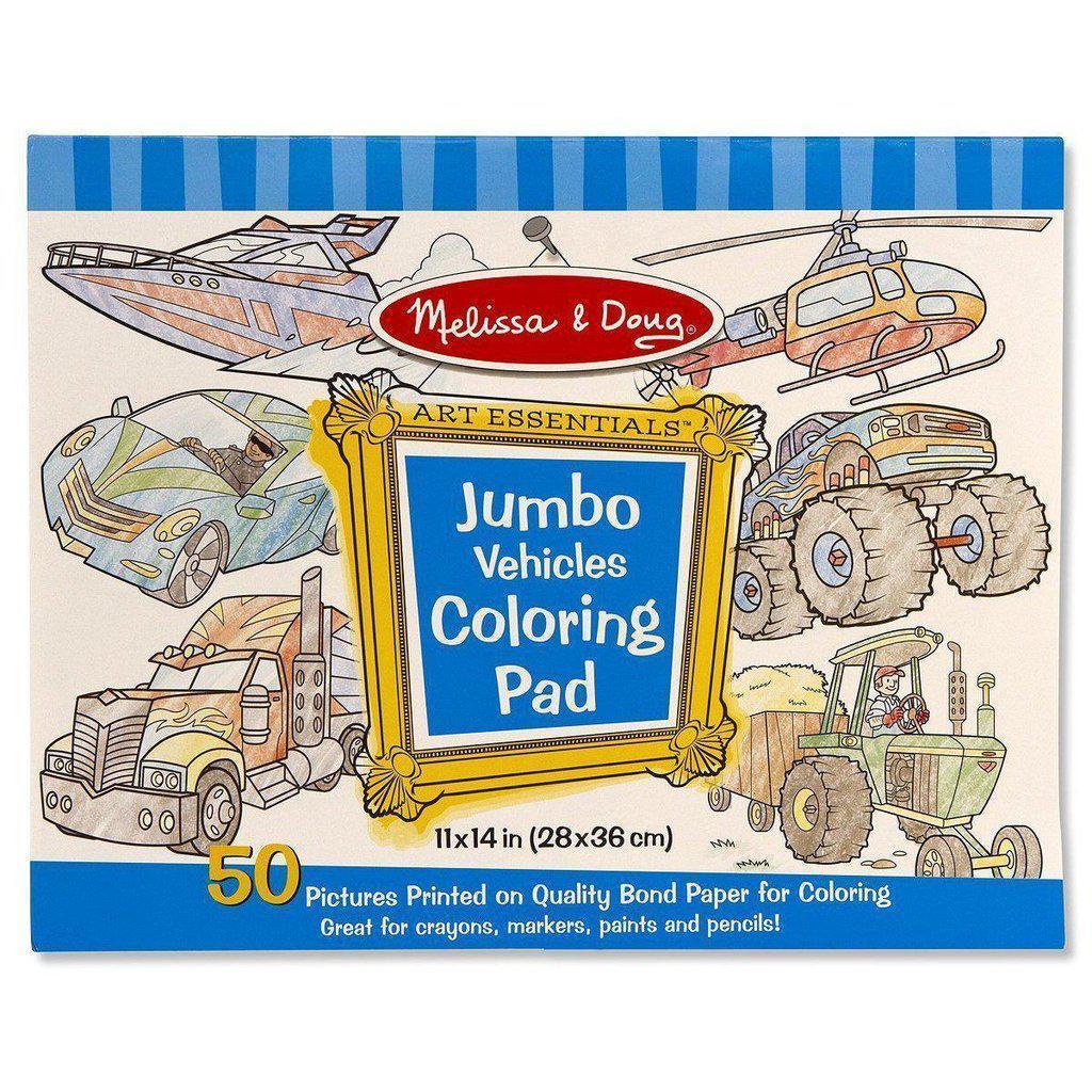 Jumbo Coloring Pad - Vehicles-Melissa & Doug-The Red Balloon Toy Store