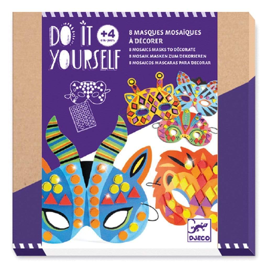 Jungle Animals Mosaic Masks-Djeco-The Red Balloon Toy Store