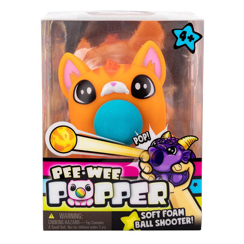 Image of the packaging. The walls are clear so you can see the PeeWee Popper inside.