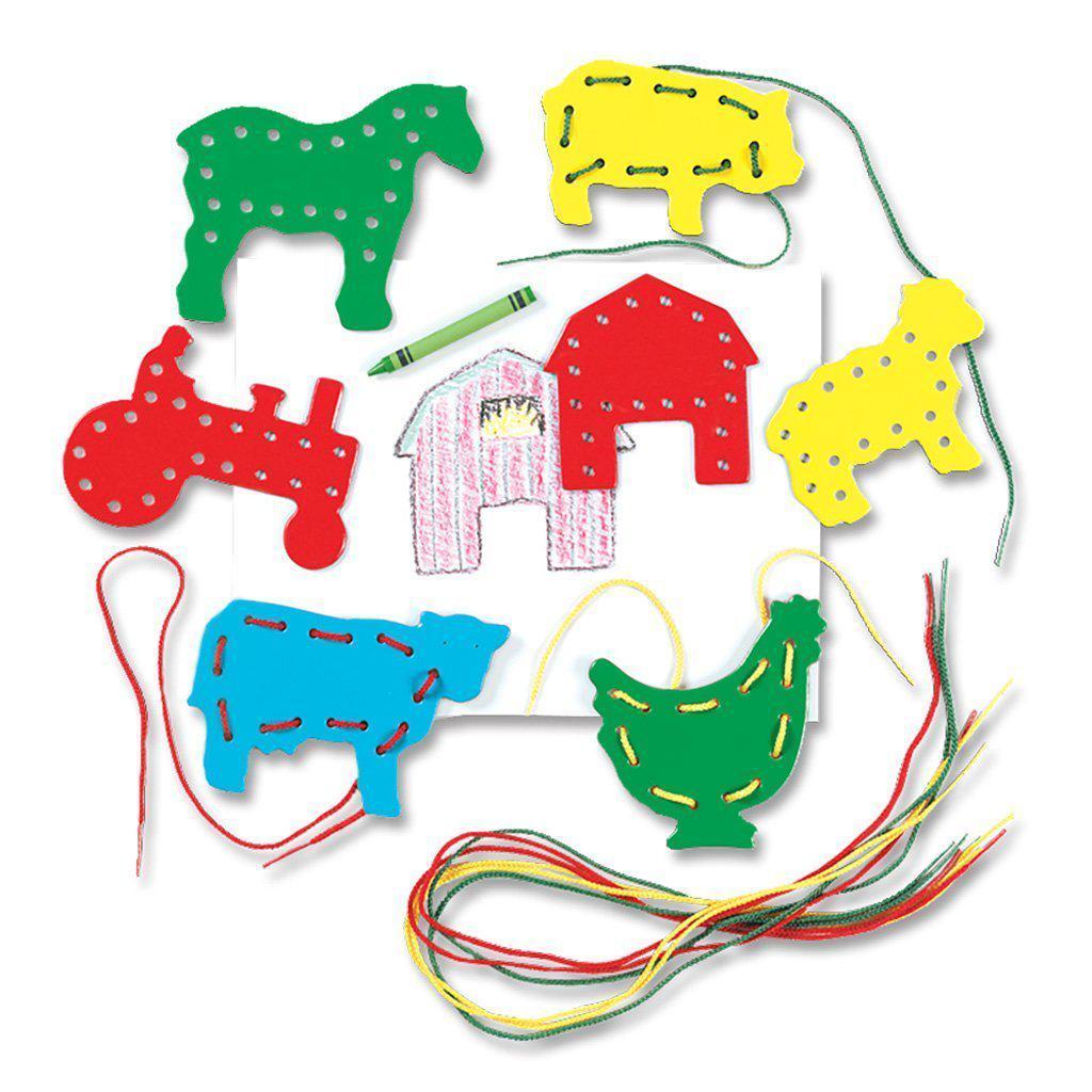 Lacing Shapes - Farm-Playmonster-The Red Balloon Toy Store