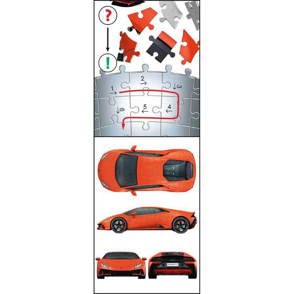 Lamborghini Huracan EVO 3D 108 pcs 3D Puzzle Pieces Ravensburger Puzzle New!