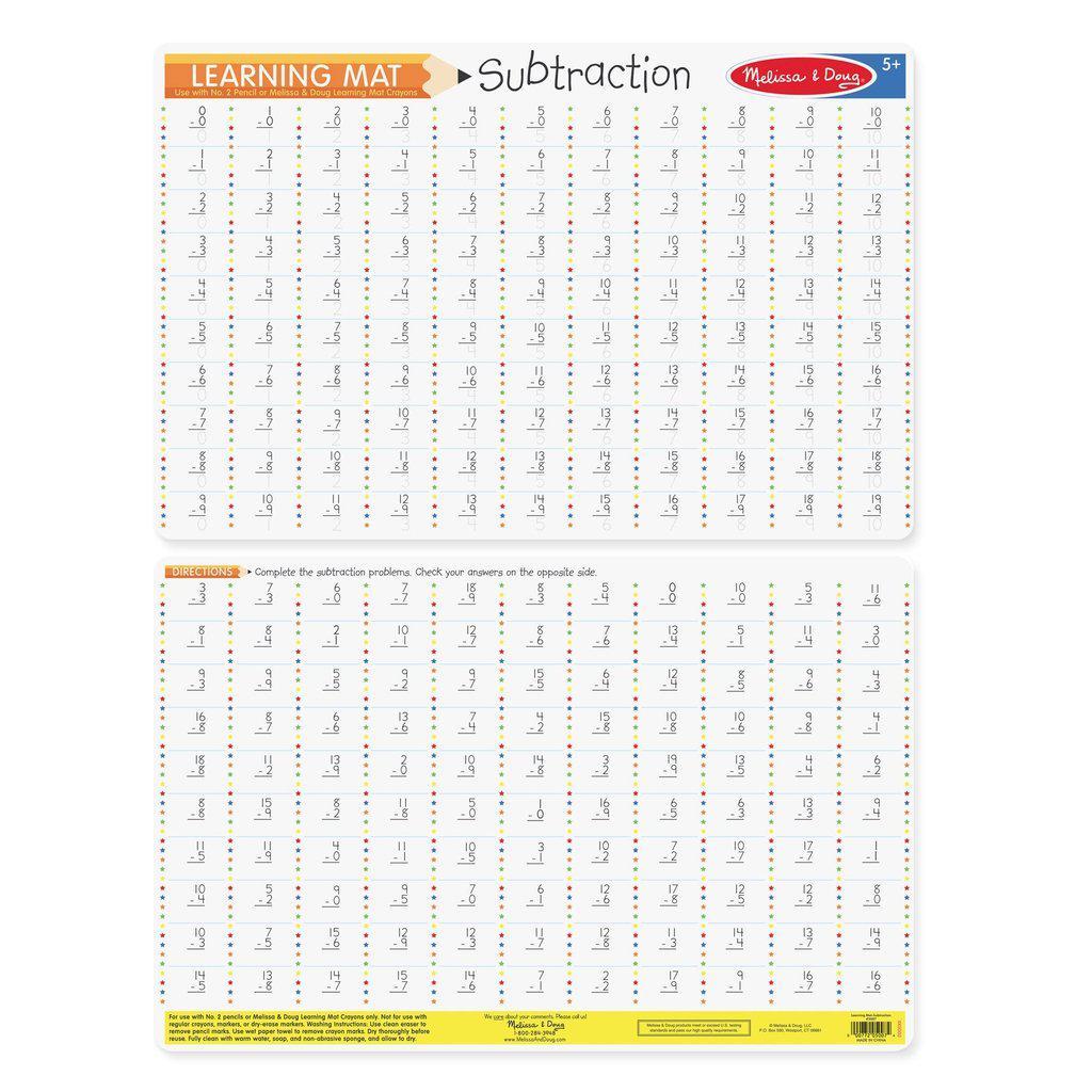 Learning Mat - Subtraction-Melissa & Doug-The Red Balloon Toy Store