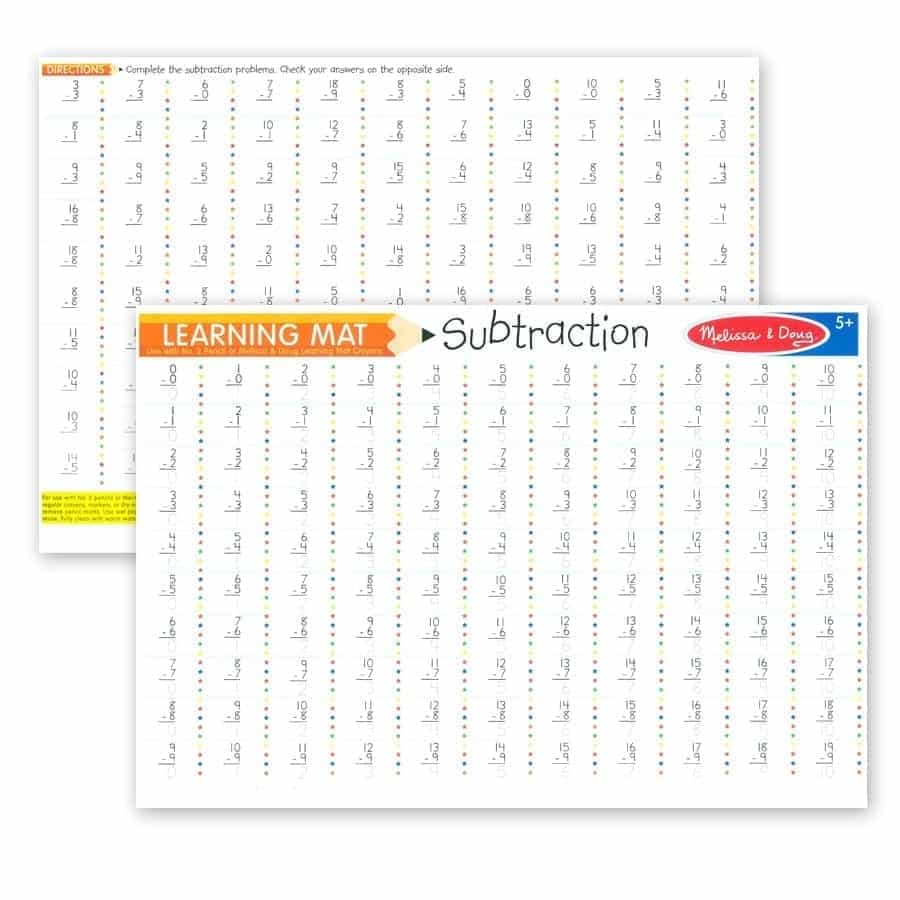 Learning Mat - Subtraction-Melissa & Doug-The Red Balloon Toy Store