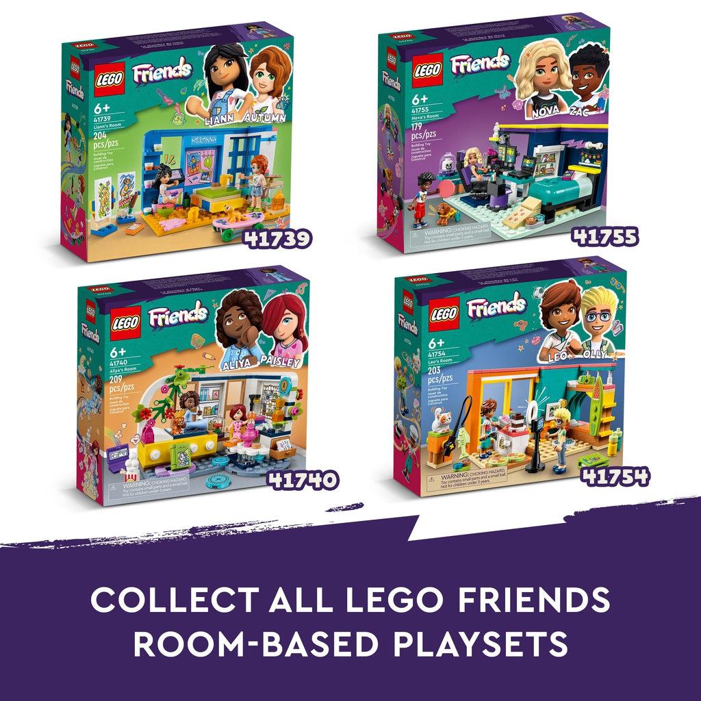 Other sets from lego friends series are shown including 41739, 41755, 41740, and this set 41754 | Image reads: Collect all lego friends room-based playsets