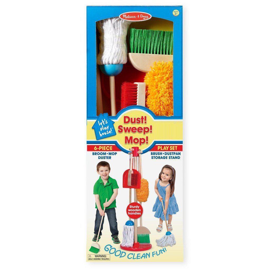Melissa & Doug Toy, Dust! Sweep! Mop!, Ages 3+ - 6 pieces