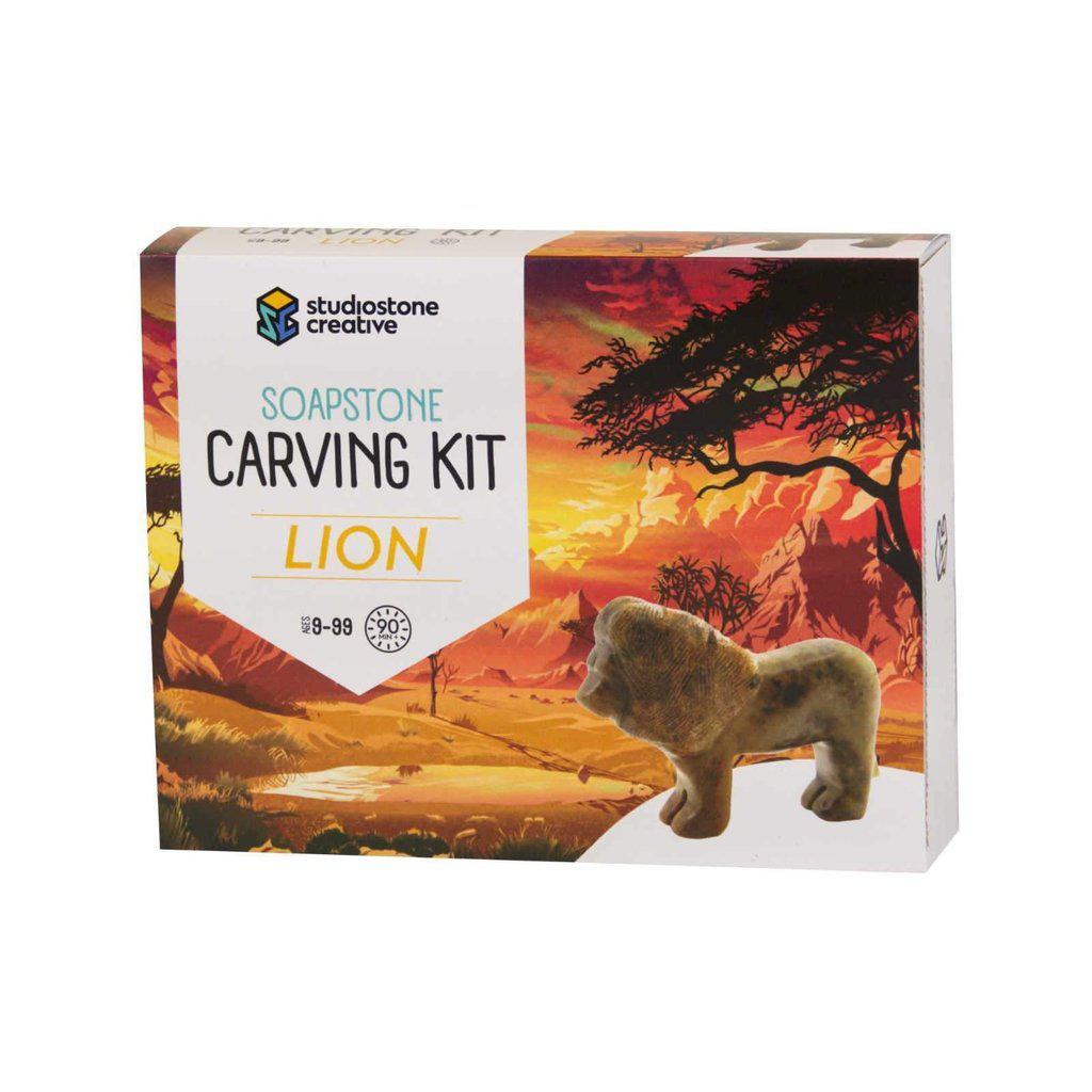 Lion Soapstone Carving Kit-Studiostone-The Red Balloon Toy Store