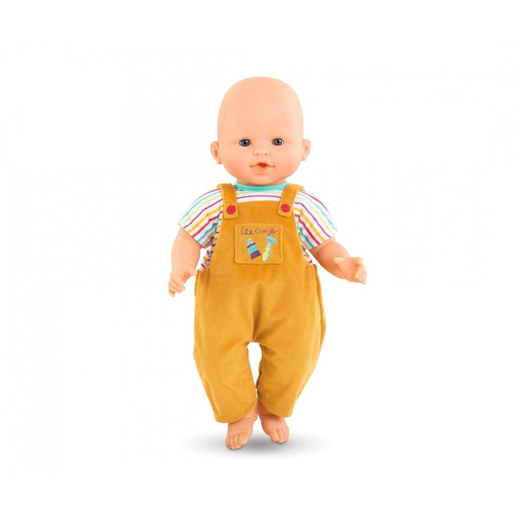 A baby doll is shown wearing the outfit