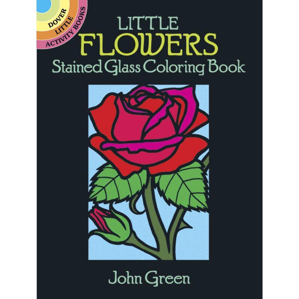 Little Flowers Stained Glass Coloring Book-Dover Publications-The Red Balloon Toy Store