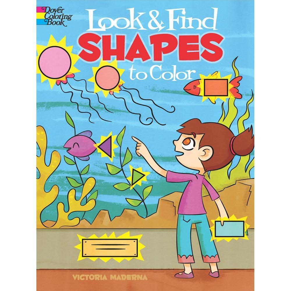 Look & Find Shapes to Color-Dover Publications-The Red Balloon Toy Store