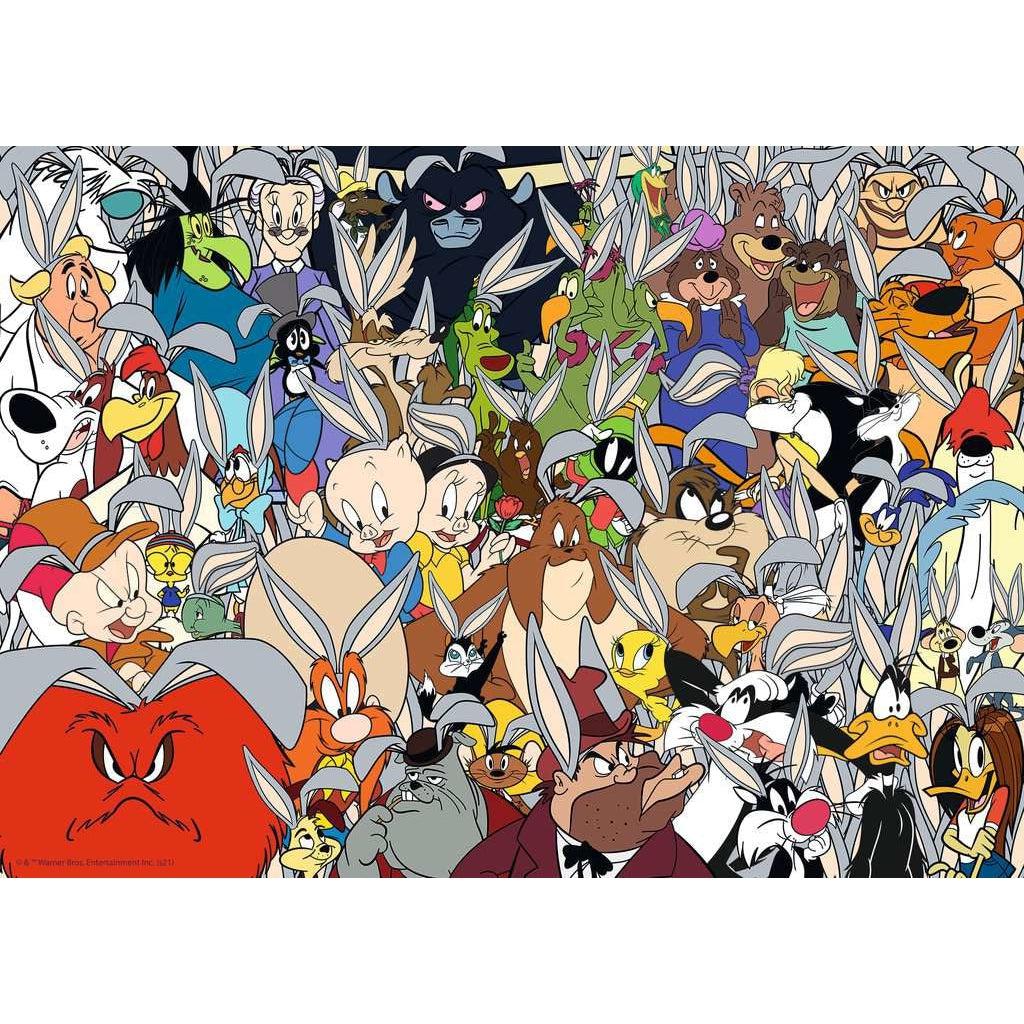 Image of puzzle | Various Looney Tunes characters wearing Bugs Bunny ears crowd together