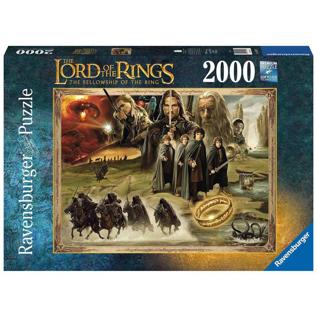 Ravensburger puzzle box | Image of Lord of the Rings main characters and scenes | 2000pcs